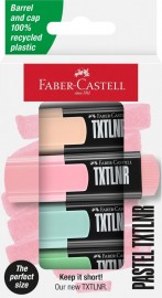 Faber Castell Highlighters, Pastel Colors - Box of 4 - 154214