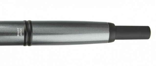 Pilot Capless (Vanishing point), Metallic - Black Matte Trim - Grey - Medium Nib Fountain Pen Pil