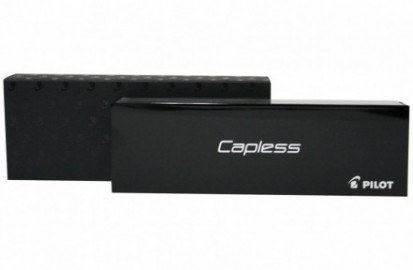 Pilot Capless (Vanishing point), Metallic - Black Matte Trim - Grey - Medium Nib Fountain Pen Pil