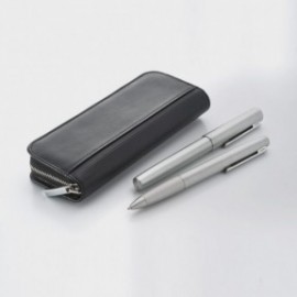 Lamy A403,  Leather Case with Zip for 2 Pens