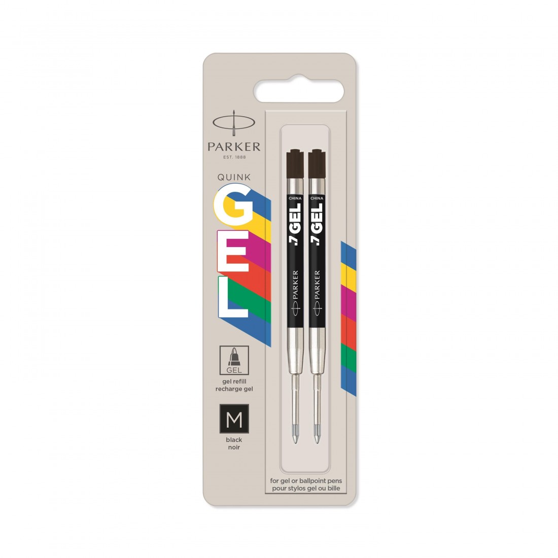 Parker ballpen gel refill black 2 pcs