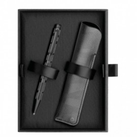 Caran DAche Ecridor black lines set ballpen with leather case 8902.010