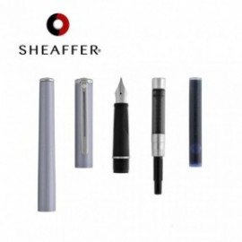 Sheaffer Agio Brushed chrome with Nickel Plate Trim Fountain Pen 460-0