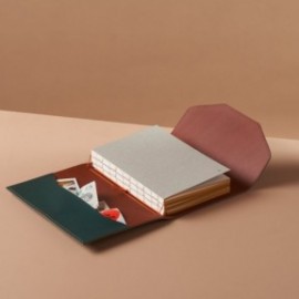 Paper Republic Le Trifold A5 Petrol Blue and Cognac