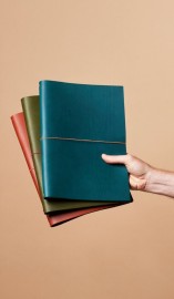 Paper Republic grand voyageur A4  petrol leather journal