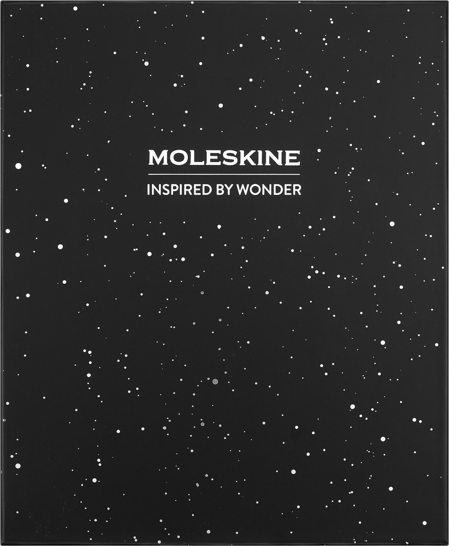 Moleskine NASA-inspired Limited Edition Drawing Gift Box, Hard cover, large, ruled notebook, four Blackwing pencils, and two pins