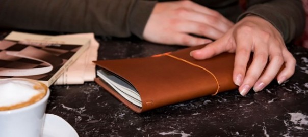Paper Republic the writers essentials [xl] | cognac leather journal kit