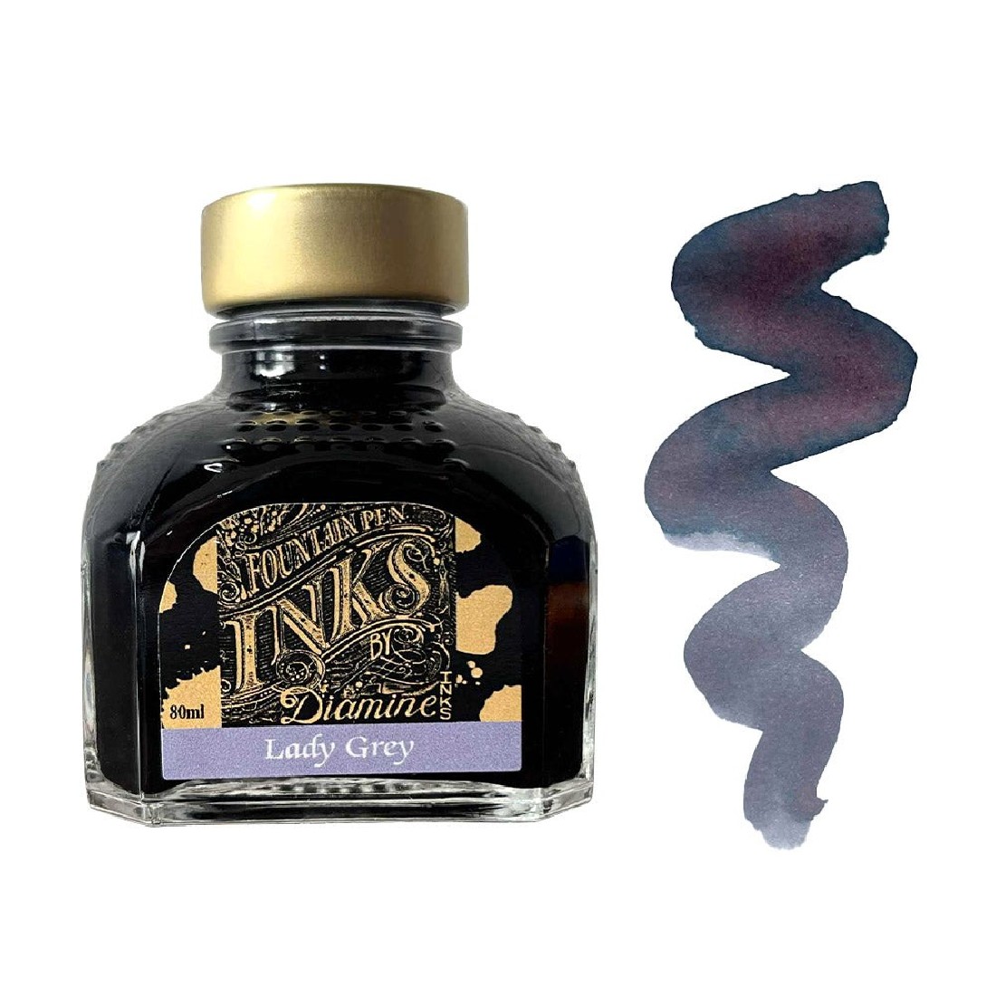 Diamine 80ml Lady Grey Ink Bottle