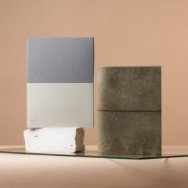 Paper Republic grand voyageur A4 stone grey leather journal.