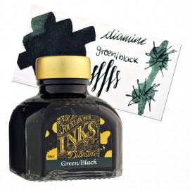 Diamine 80ml  Green Black Fountain pen ink bottle
