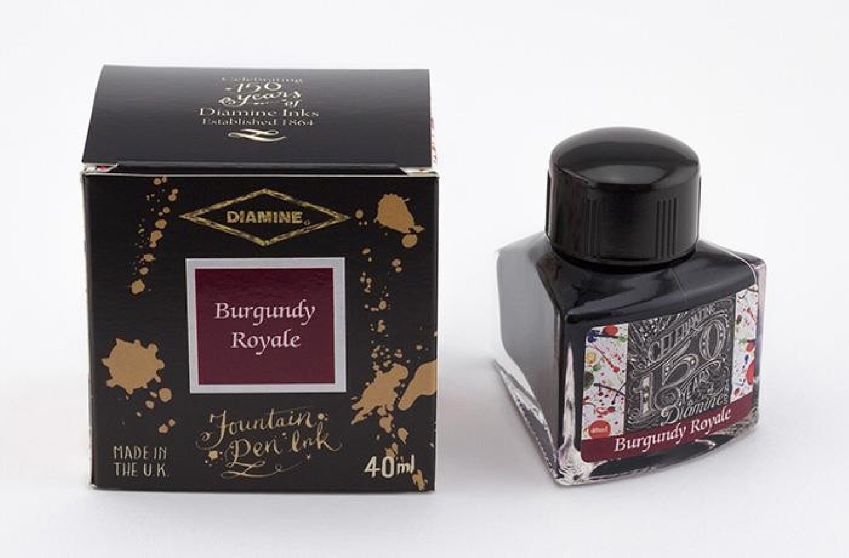 Diamine 40ml Burgundy Royale 1109 150 years anniversary  Fountain pen ink bottle