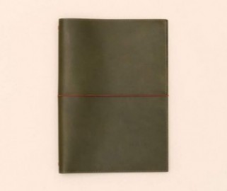 Paper Republic A4 Leather Portfolio Olive Green