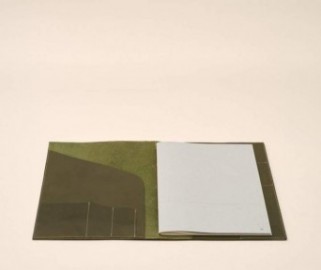 Paper Republic A4 Leather Portfolio Olive Green