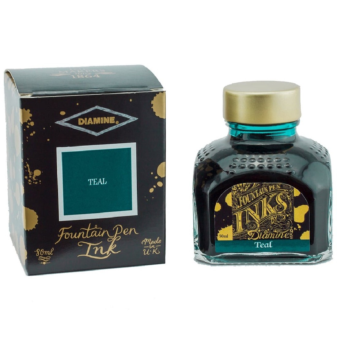 Diamine 80ml Teal Fountain pen ink botlle