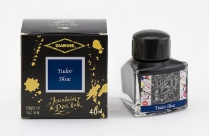 Diamine 40ml Tudor Blue 1113 150 years anniversary Fountain pen ink bottle