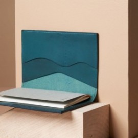 Paper Republic A6 leather portfolio petrol blue 11,5x16cm