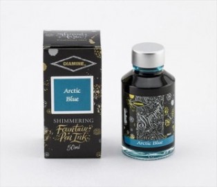 Diamine 50ml Arctic Blue Fountain pen shimmer ink bottle