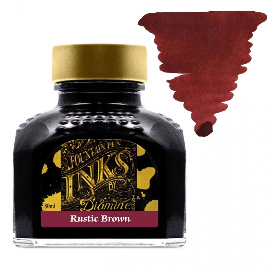 Diamine 80ml Rustic Brown Ink Bottle