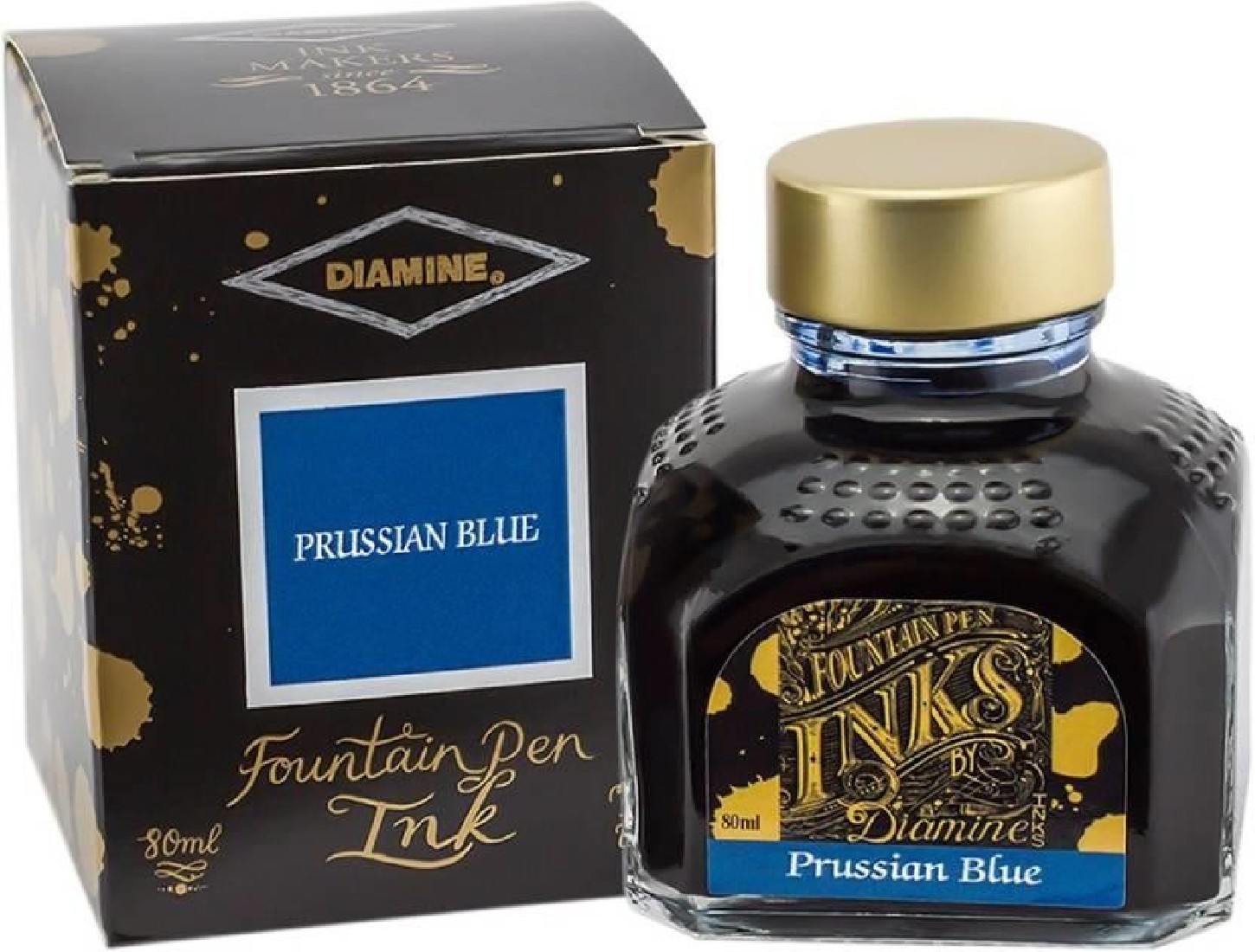 Diamine 80ml  Prussian Blue  011 Fountain pen ink botlle