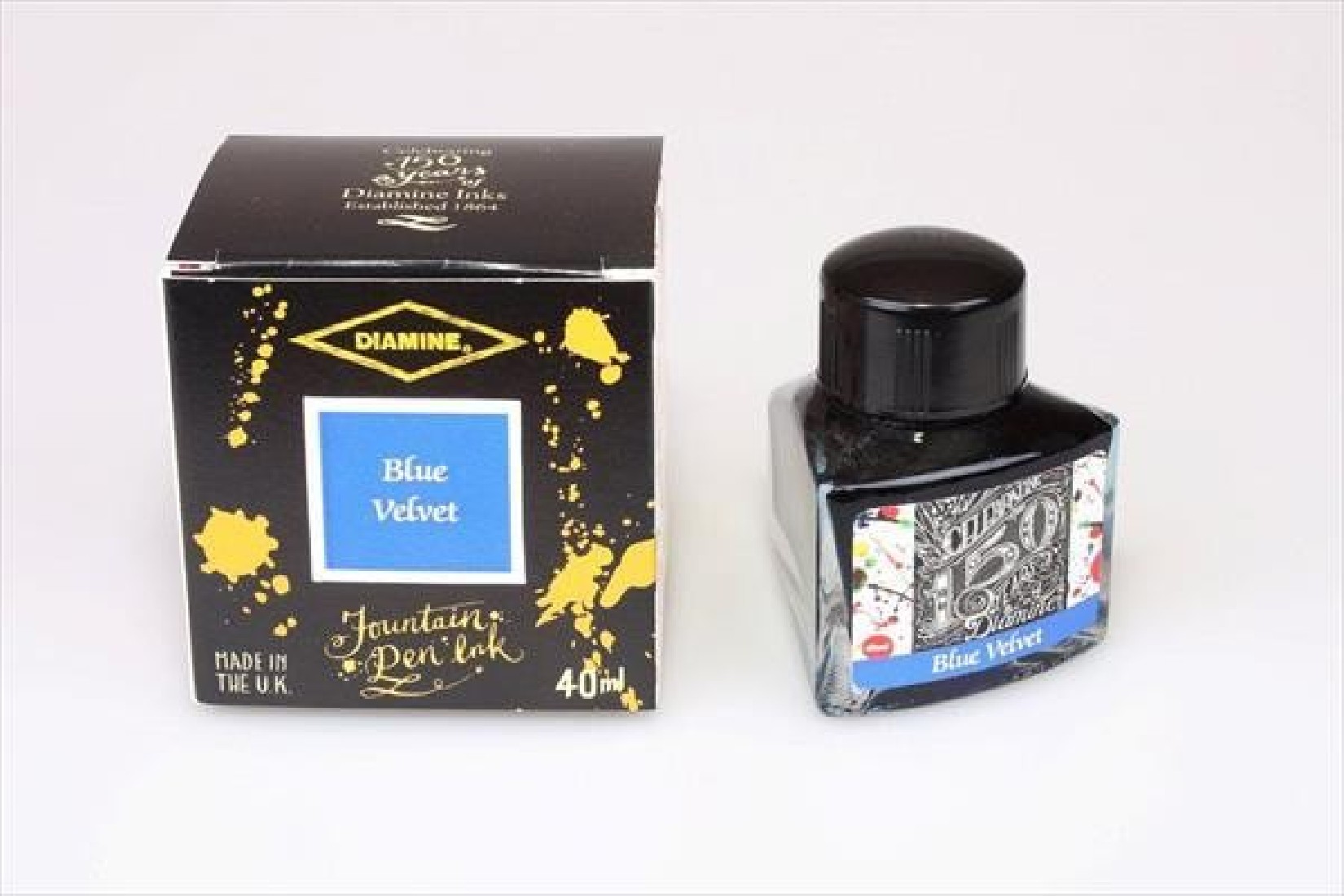Diamine 40ml Blue Velvet 1107 150 years anniversary Fountain pen ink bottle