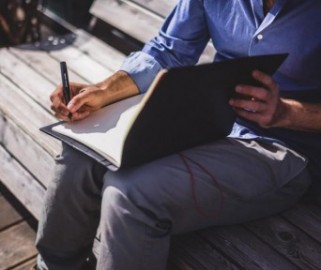 Paper Republic A4 Leather Portfolio Black