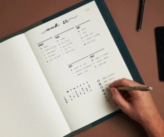 Paper Republic A4 Leather Portfolio Blue Petrol