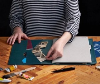 Paper Republic A4 Leather Portfolio Blue Petrol