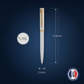 Waterman Impression lacquer white gt ballpen