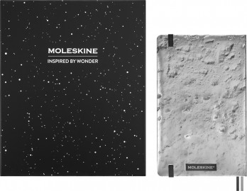 Moleskine NASA-inspired Limited Edition Drawing Gift Box, Hard cover, large, ruled notebook, four Blackwing pencils, and two pins