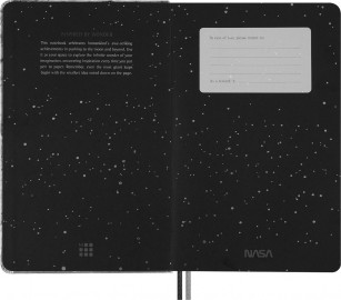 Moleskine NASA-inspired Limited Edition Drawing Gift Box, Hard cover, large, ruled notebook, four Blackwing pencils, and two pins