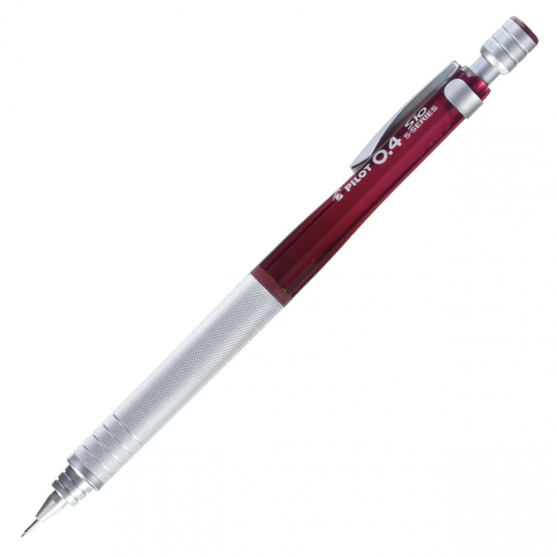 Pilot Mechanical Pencil S10, Transparent Red Body, 0.4 mm HPS – 1SR – TR4