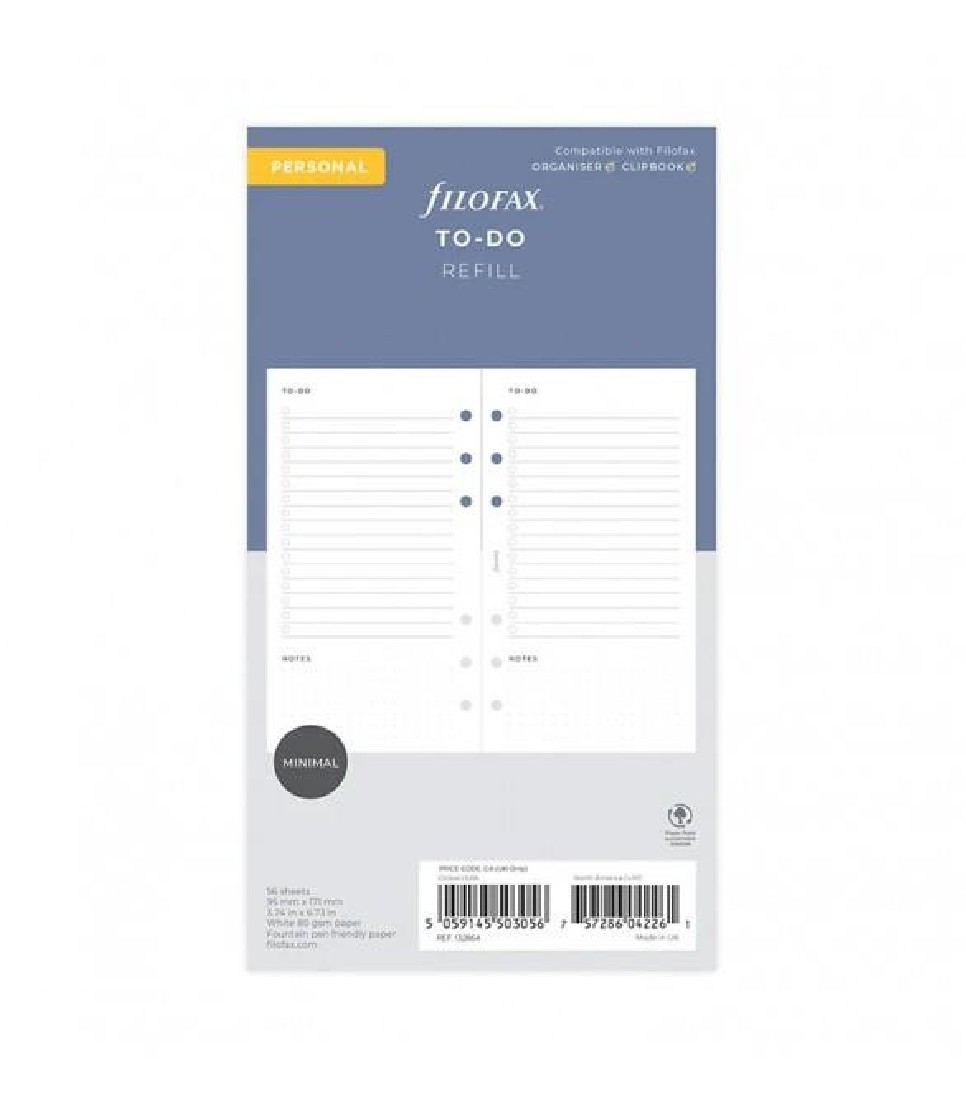 Refill Personal To Do 132864 Filofax