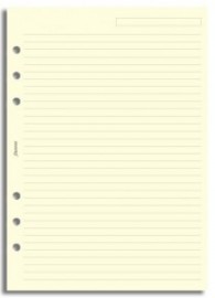 Filofax Refill A5 Cream Ruled Notepaper 343032