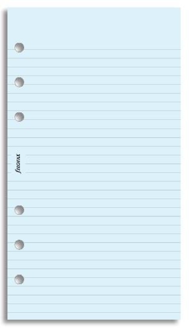 REFILL PERSONAL BLUE RULED NOTEPAPER 133001 FILOFAX