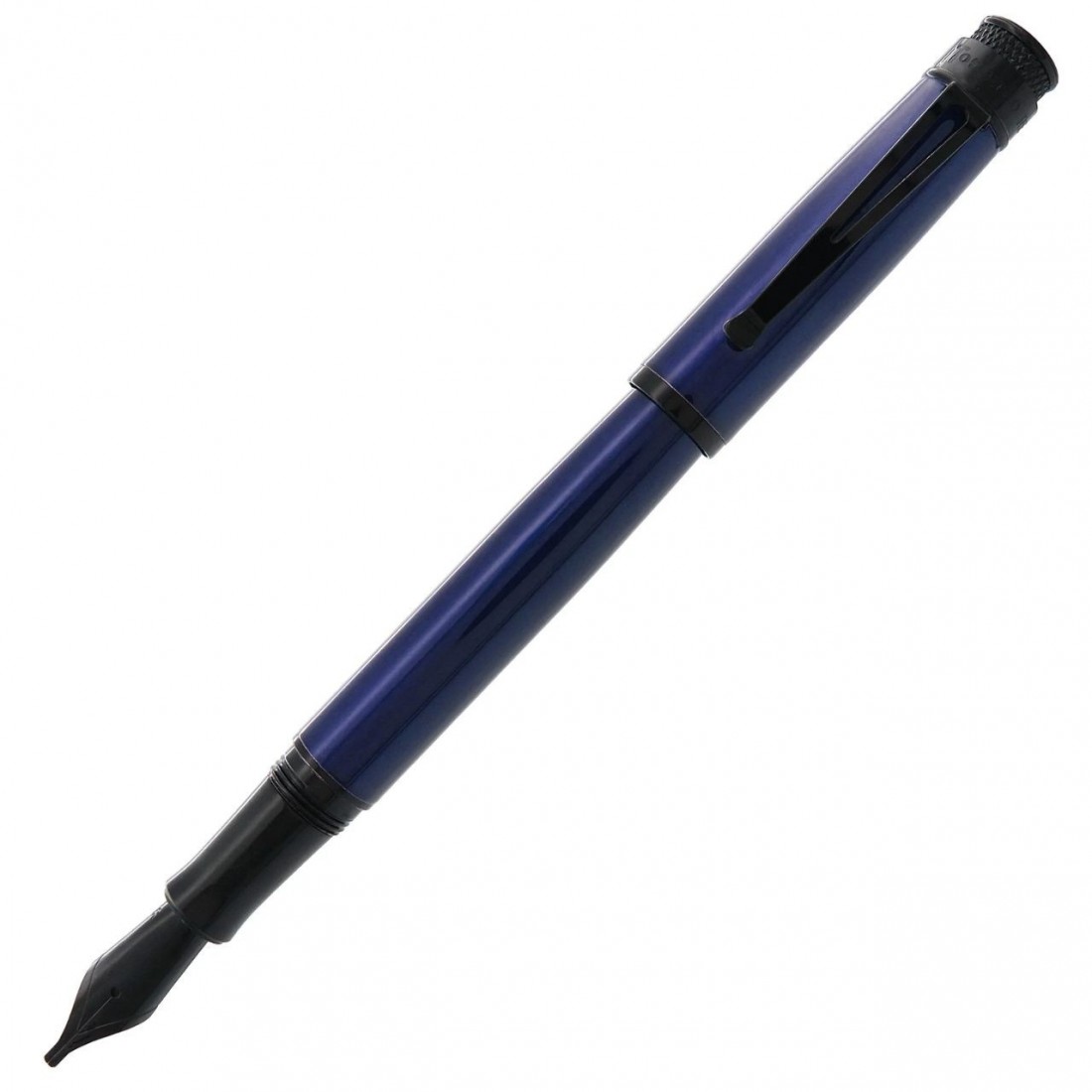 Retro 51 Tornado Stealth - Blue Black Fountain Pen VRF-S2423-CB