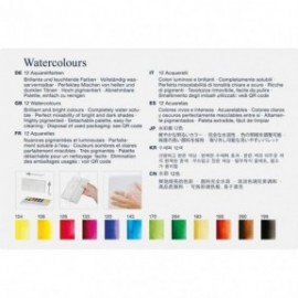 Faber Castell Watercolours in pans 12 pieces set 169712