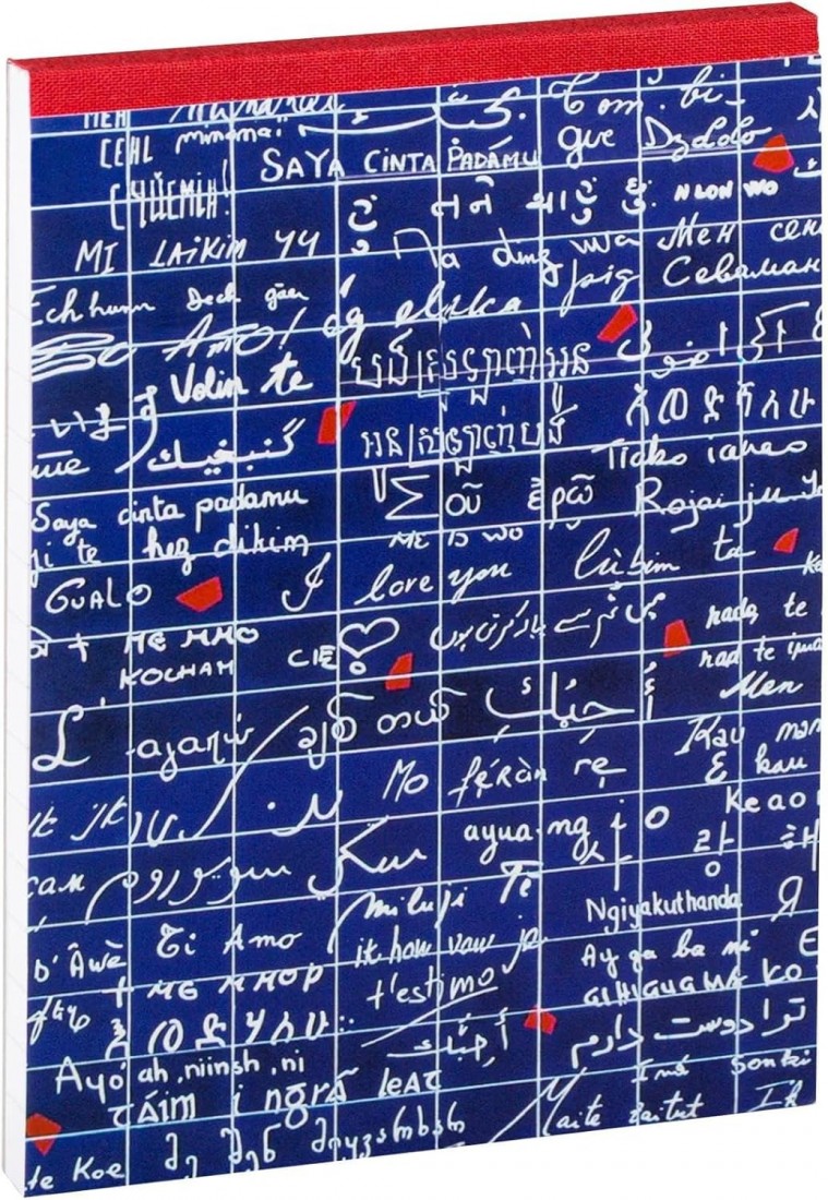 Clairefontaine notebook overlap Le Mur Des Je Taime, A5 14,8X21cm, 140 pages, 90gsm, 116317, ruled