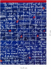 Clairefontaine notebook overlap Le Mur Des Je Taime, A5 14,8X21cm, 140 pages, 90gsm, 116317, ruled