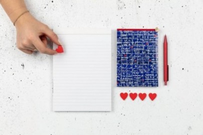 Clairefontaine notebook overlap Le Mur Des Je Taime, A5 14,8X21cm, 140 pages, 90gsm, 116317, ruled