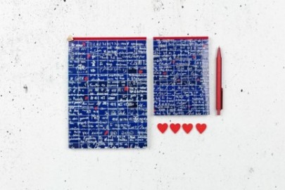 Clairefontaine notebook overlap Le Mur Des Je Taime, A5 14,8X21cm, 140 pages, 90gsm, 116317, ruled