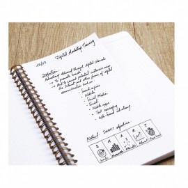 Clairefontaine Rhodia 78343C Collection Age Bag A My.Notes Red Spiral Notebook with Tear-Off Margins - A4 21 x 29.7 cm - 120 Dotted Tear-Off Pages - 90g White Paper - Leather Grain Gloss Card Cover