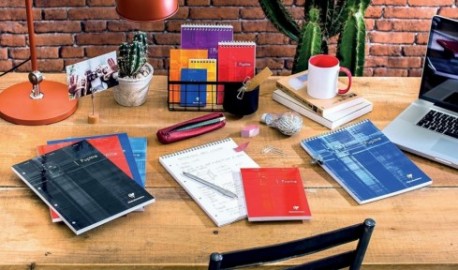 Clairefontaine Rhodia block overlap  lined A4 plus 21X31,8cm 160pages, 90g, perforated,  66135C, grey blue