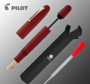 Pilot Namiki Emperor Urushi Vermilion fountain pen with size No.50 (Jumbo) pen nib