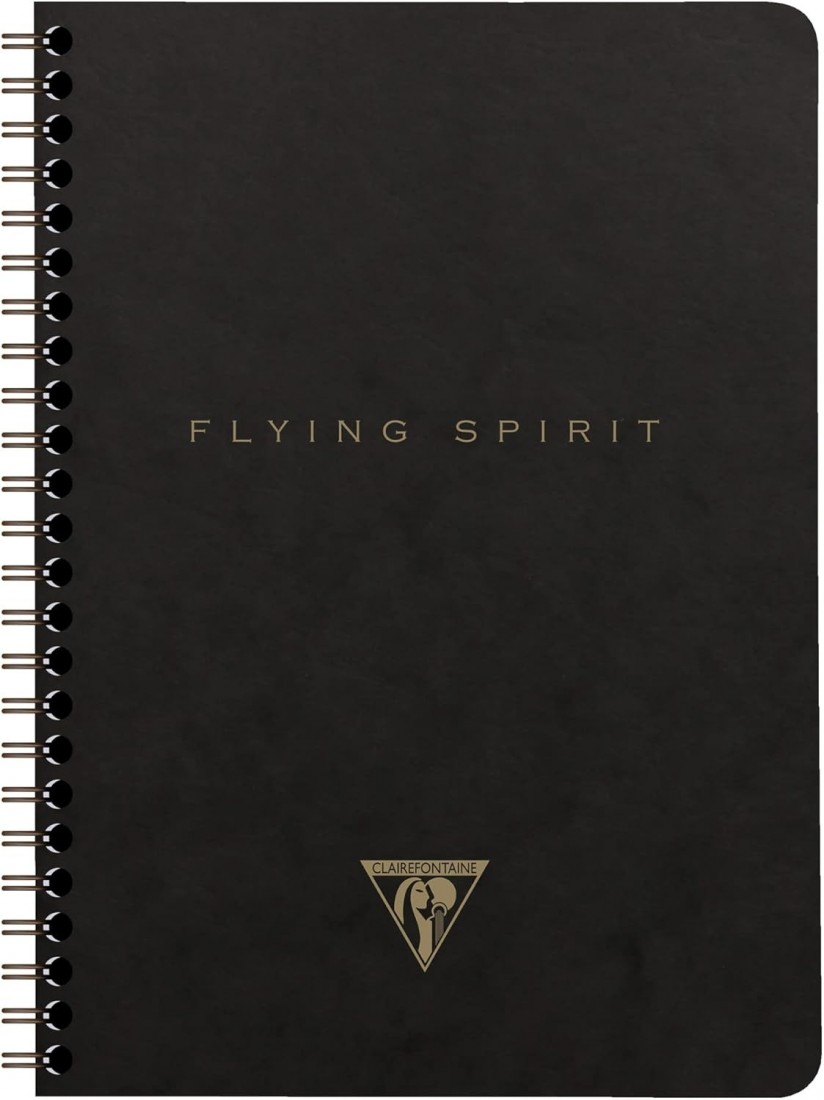 Clairefontaine Rhodia Flying Spirit Black Spiral Notebook, 90gsm A5 Lined 102566