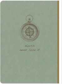 Clairefontaine Rhodia Flying Spirit 107546C Notebook with Thread Binding A5 14.8 x 21 cm 96 Sheets 90 g Lined Grey Green