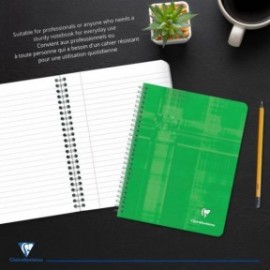 Clairefontaine Rhodia notebook spiral A5 16,5X21cm 120 pages white paper 90gsm ruled with margin 883c