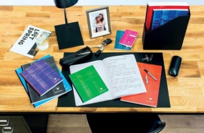 Clairefontaine Rhodia 9045C A hardbound paperback notebook 192 pages 21 x 29.7 cm 90 g ruled with margin, laminated card cover