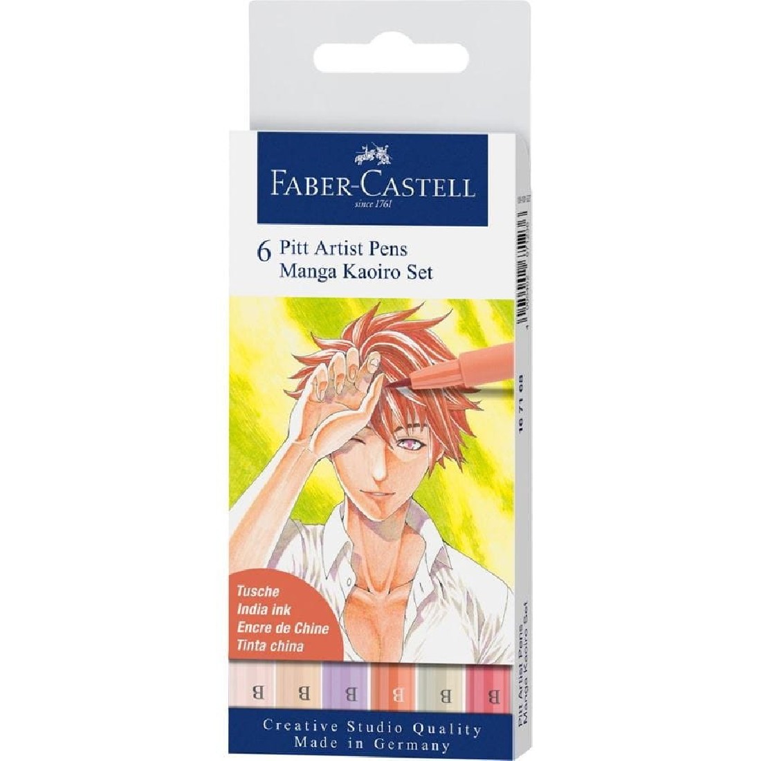 Faber castell Pitt Artist Pen Brush Case of 6, Manga Kaoiro 167168
