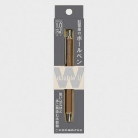 Kitaboshi Ballpoint Pen  1.0mm  Black Ink  W-600N  Wood Grain