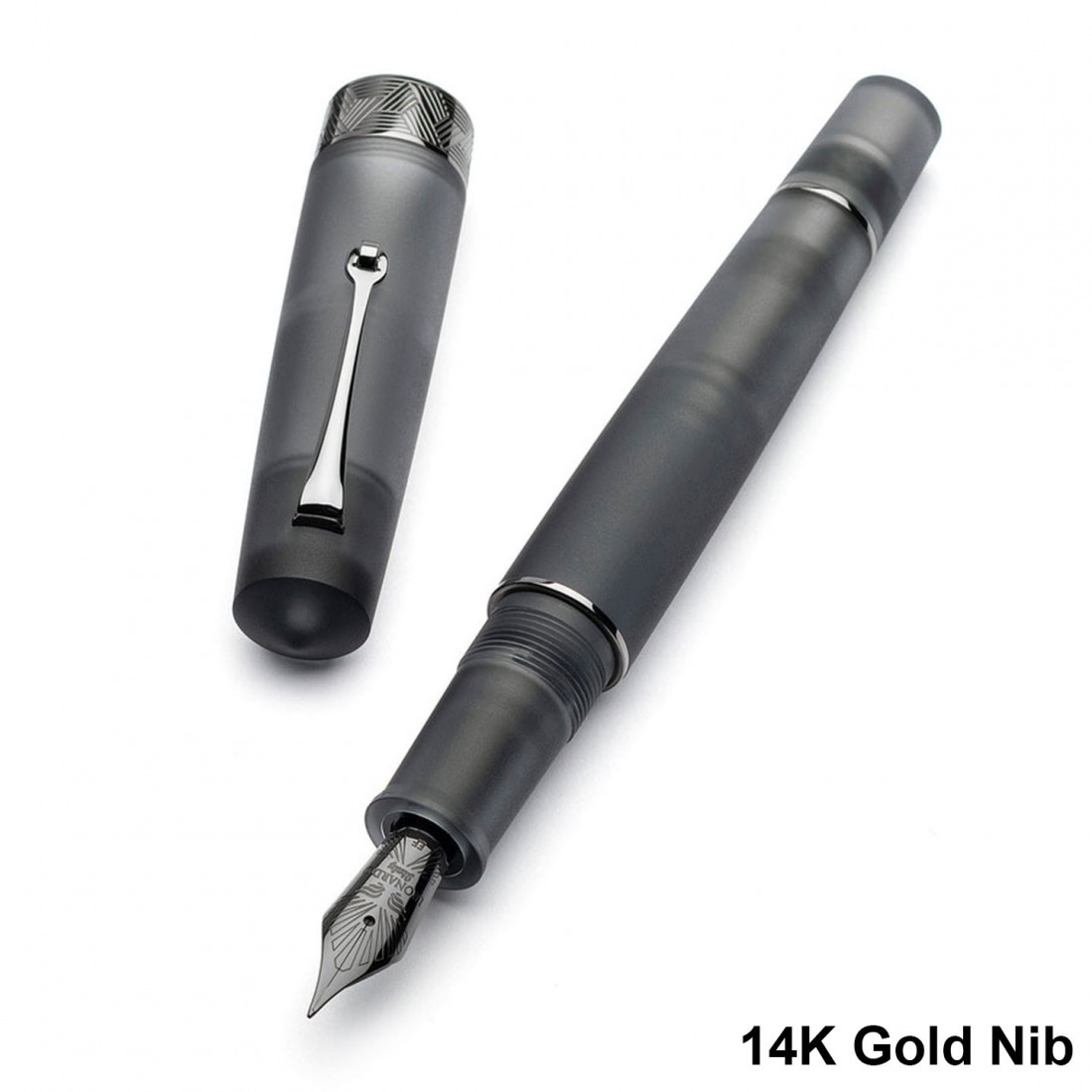 Leonardo Momento Zero Grande Pura Grey Ruthenium 14K Gold Nib Fountain Pen